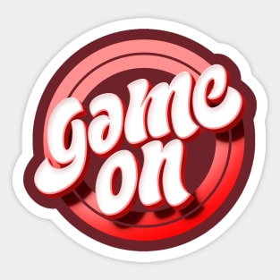 Game On Red Sticker